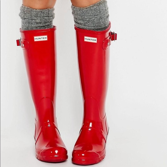 military red hunter boots